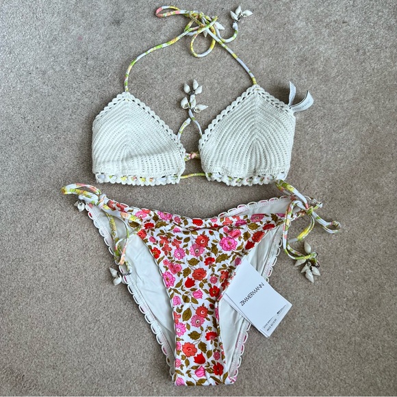 Zimmermann Swim Zimmermann Crochet Bikini Nwt Poshmark